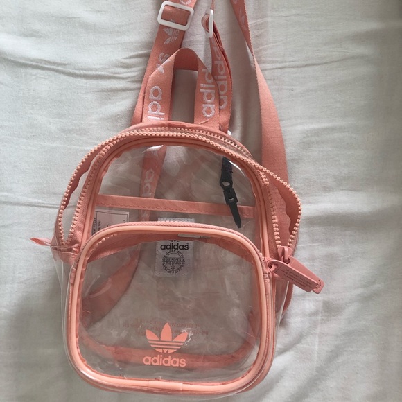 adidas pink clear bag